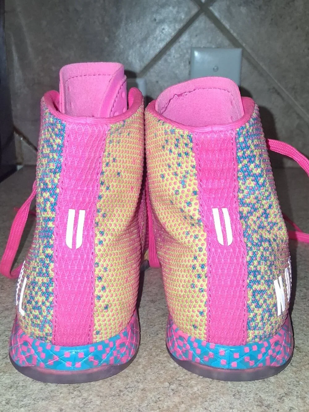 NOBULL Outwork High-Top Neon Pink Glitch Trainers